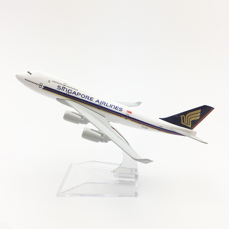 Model Kit Singapore - Simulation Alloy Finished Souvenir 747 16CM