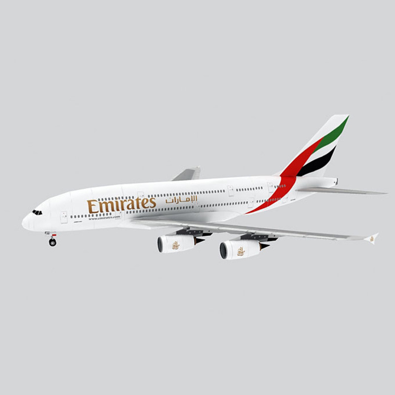 Model Kit Singapore - Australia UAE Singapore Airbus A380 Paper