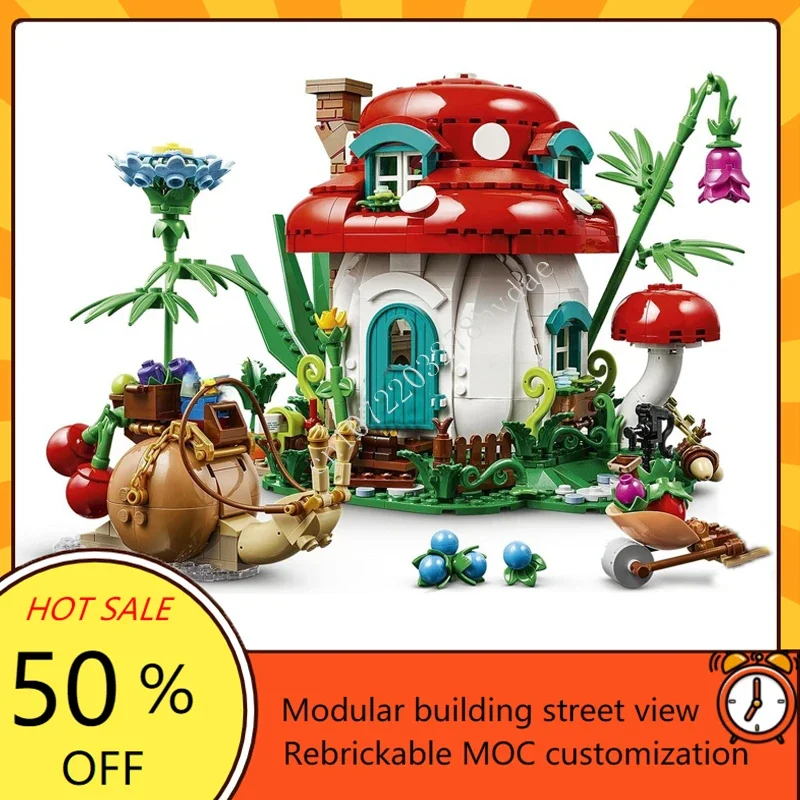 Model Kit Decals - 964PCS Mushroom House Modular MOC Creative