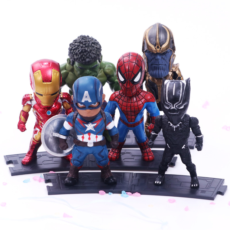 6pcs/set Marvel Avengers Black - Model Kit Spiderman review and price