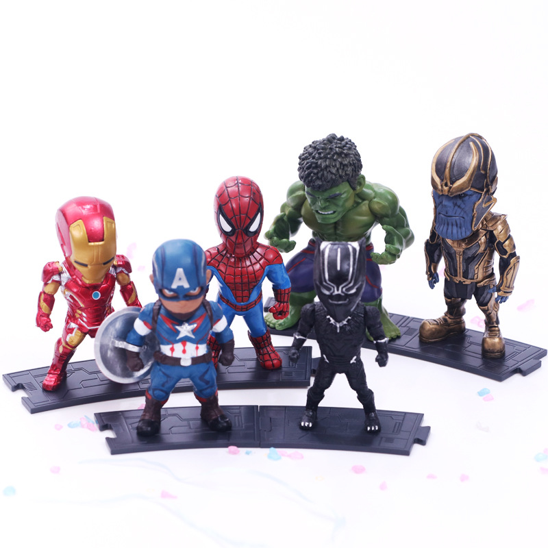 6pcs/set Marvel Avengers Black - Model Kit Spiderman review and price