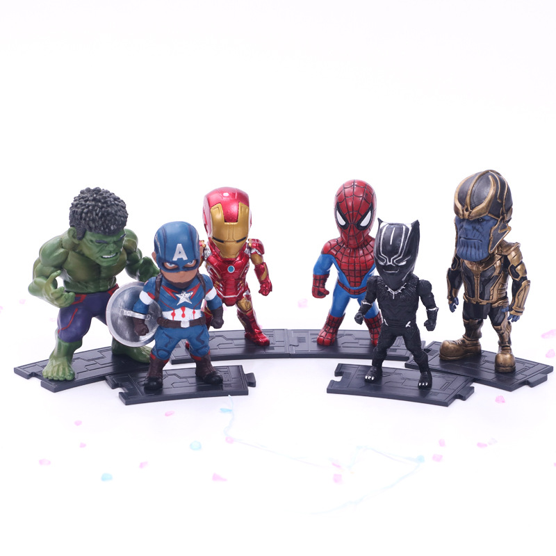 6pcs/set Marvel Avengers Black - Model Kit Spiderman review and price