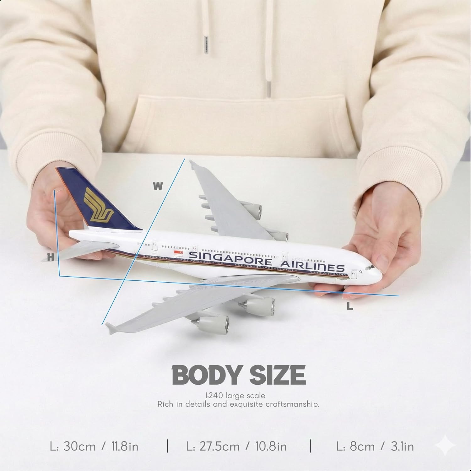 1/240 Singapore A380 Airplane  - Model Kit Singapore review and price