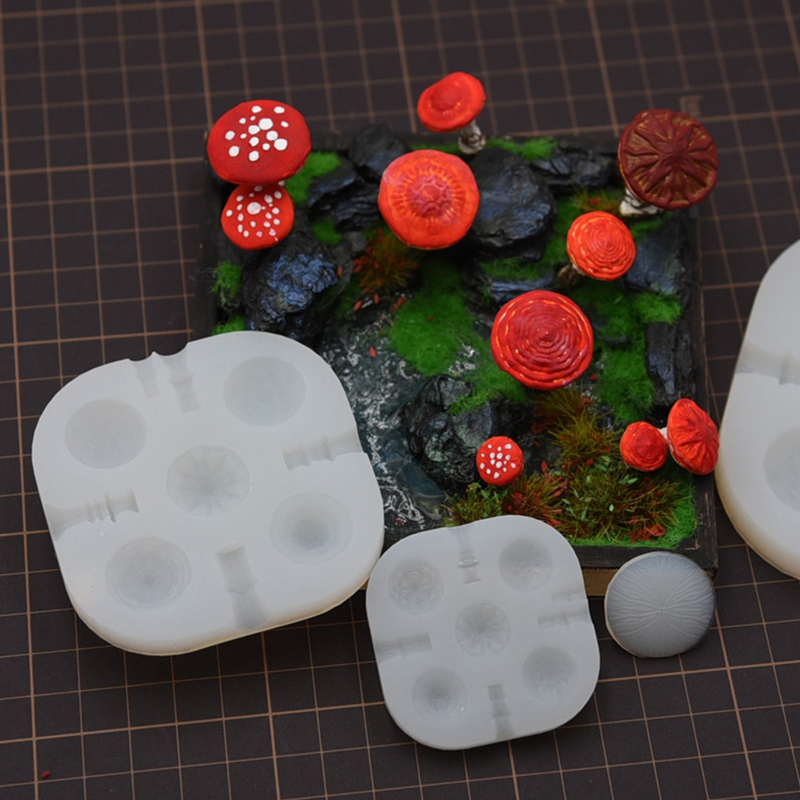 2pcs/set Mini Mushroom Silicon - Model Kit Tools review and price